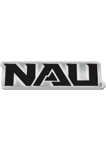 Northern Arizona Lumberjacks Chrome Free Form Car Emblem - Black