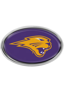 Northern Iowa Panthers Domed Oval Color Car Emblem - Purple