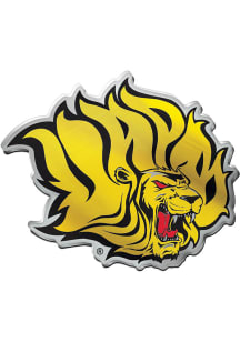 Arkansas Pine Bluff Golden Lions Chrome Free Form Car Emblem - Yellow