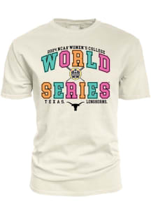 Texas Longhorns Ivory 2024 WCWS Bound Overdyed Short Sleeve T Shirt