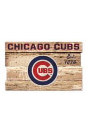 Chicago Cubs 19x30 Wood Plank Sign