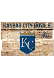 Kansas City Royals 19x30 Wood Plank Sign