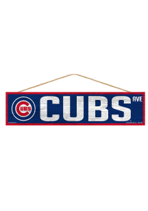 Chicago Cubs 4x17 Avenue Wood Sign