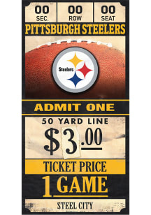 Pittsburgh Steelers 6x12 Ticket Wood Sign