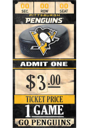 Pittsburgh Penguins 6x12 Ticket Wood Sign
