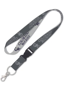 Colorado Rockies Charcoal Lanyard