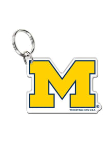 Yellow Michigan Wolverines Premium Acrylic Keychain