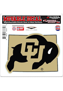 Colorado Buffaloes 6x6 State Shape Auto Decal - Gold