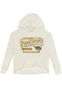 Womens Ivory Western Michigan Broncos Cozy Fleece Hooded Sweatshirt