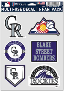 Colorado Rockies 6pk fan Auto Decal - Purple