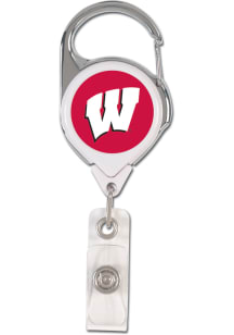 Red Wisconsin Badgers 2 Sided Badge Holder