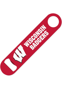 Red Wisconsin Badgers 2 Sided Bottle Opener