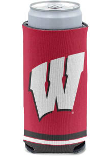 Red Wisconsin Badgers Slim Can Coolie