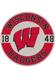 Red Wisconsin Badgers Souvenir Established Pin