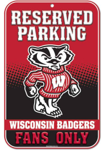 Red Wisconsin Badgers 11x17 Sign