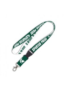 Green  Michigan State Spartans Reversible Lanyard