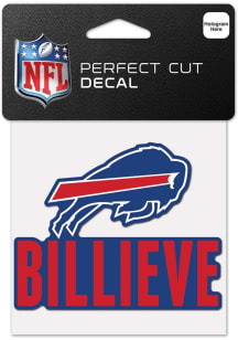 Buffalo Bills 4x4 Slogan Auto Decal - Blue