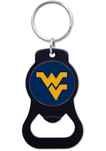 West Virginia Mountaineers Black Bottle Opener Keychain - Navy Blue