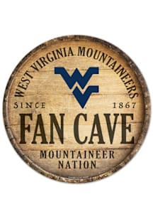 West Virginia Mountaineers 14 In Round Cave Sign - Navy Blue