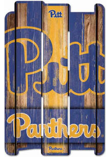 Blue Pitt Panthers Wood Sign