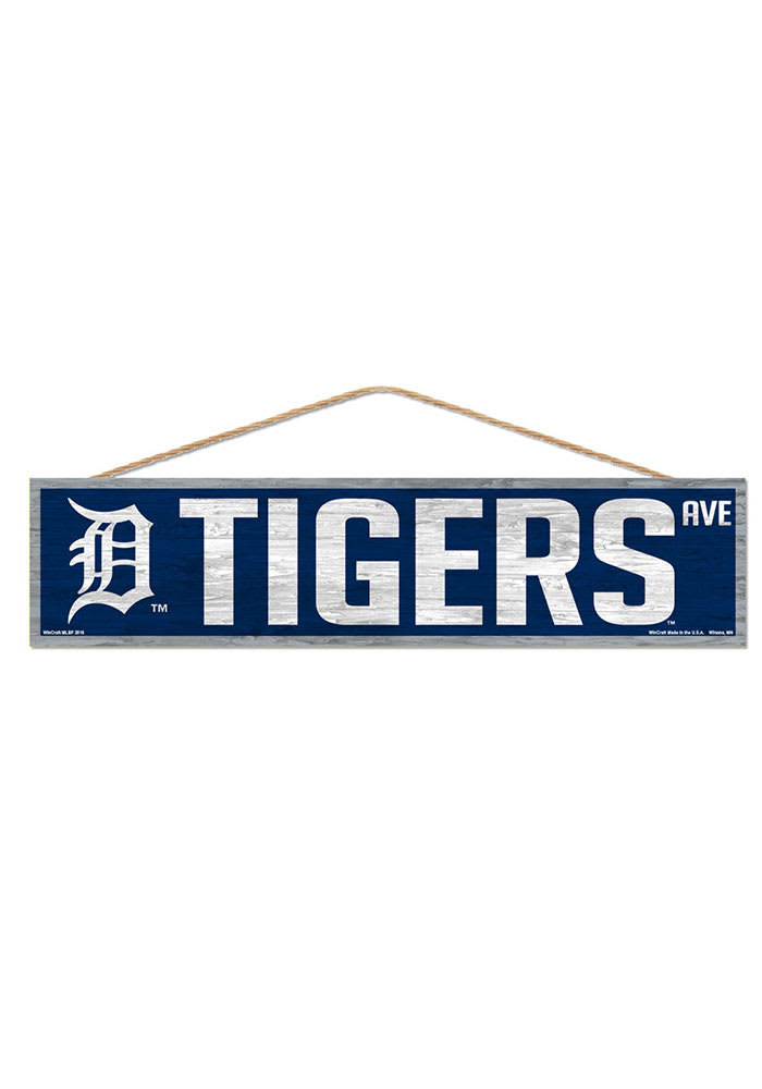 Detroit Tigers 4x17 Avenue Wood Sign