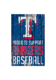 Texas Rangers 11x17 Proud Supporter Sign
