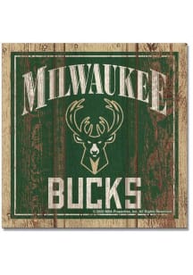 Milwaukee Bucks 3x3 Wood Magnet