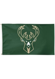 Milwaukee Bucks 3x5 Green Silk Screen Grommet Flag