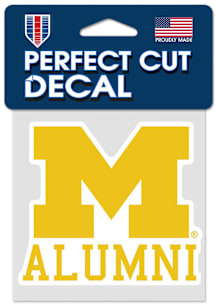 Michigan Wolverines 4x4 Alumni Auto Decal - Blue