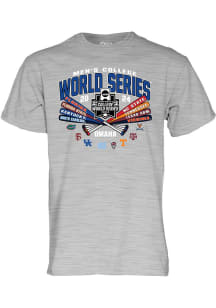 Grey 2024 Baseball College World Series Short Sleeve T Shirt