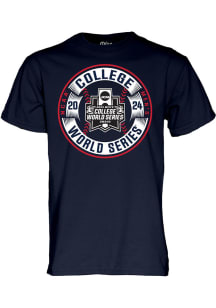 Navy Blue 2024 Baseball College World Series Bound Short Sleeve T Shirt
