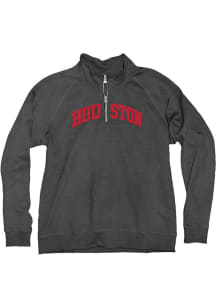 Houston Cougars Womens Charcoal Sanded Fleece Qtr Zip