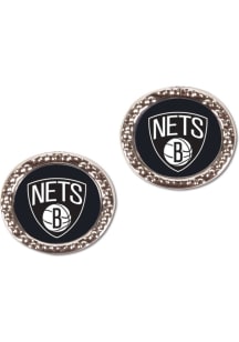 Brooklyn Nets Hammered Womens Earrings