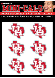 Houston Cougars 6pk State Shape Tattoo