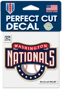 Washington Nationals 4x4 Vintage Auto Decal - Red
