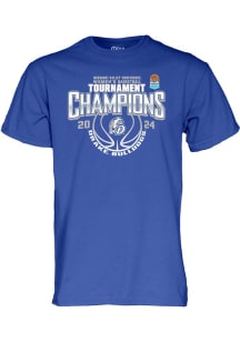 Drake Bulldogs Blue 2024 MO Valley WBB Tournament Champions Short Sleeve T Shirt