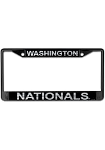 Washington Nationals Black and Silver Metallic License Plate Frame - Black