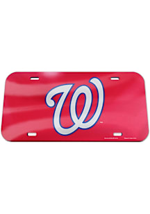 Washington Nationals Red Team Color Acrylic Car Accessory License Plate