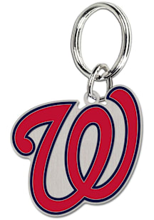 Washington Nationals Metal Logo Keychain - Red