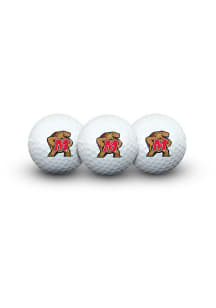 Red Maryland Terrapins 3pk Golf Balls