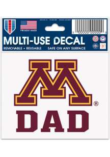 Minnesota Golden Gophers Maroon  4x4 Dad Decal