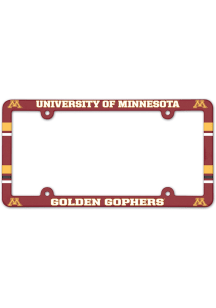 Minnesota Golden Gophers Maroon  Plastic License Frame