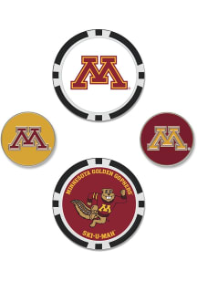 Maroon Minnesota Golden Gophers 4pk Set Golf Ball Marker