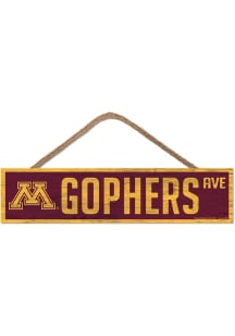 Maroon Minnesota Golden Gophers 4x17 Wood Sign