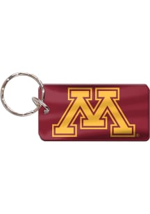 Maroon Minnesota Golden Gophers Freeform Design Keychain