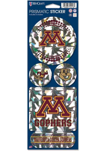 Maroon Minnesota Golden Gophers Prismatic Stickers