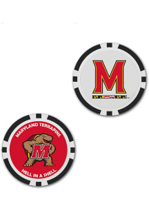 Red Maryland Terrapins 2-Sided Poker Chip Golf Ball Marker