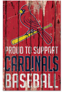St Louis Cardinals 11x17 Proud Supporter Sign