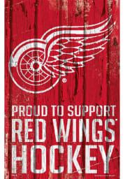 Detroit Red Wings 11x17 Proud Supporter Sign