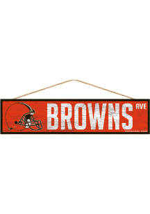 Cleveland Browns 4x17 Avenue Wood Sign